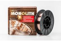 Проволока сварочная с омедненной поверхностью Св-08Г2С Монолит д 0.8 мм уп 1 кг