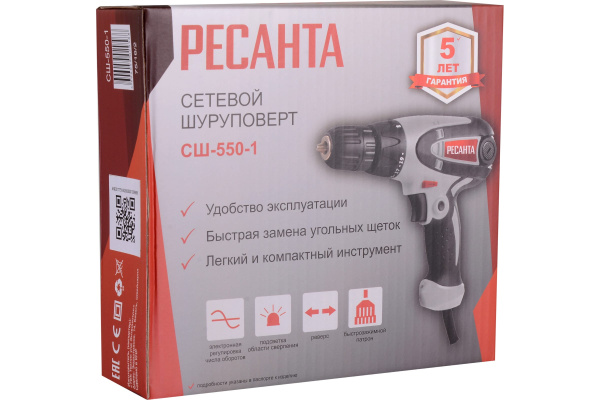 Сетевой шуруповерт Ресанта СШ-550-1