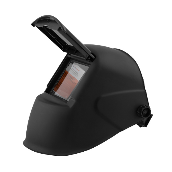 Маска сварщика ГЛАДИАТОР "черная" С5 (пр-во FoxWeld) с откидным стеклом