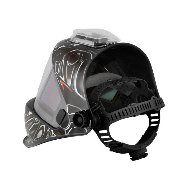 Маска сварщика КОРУНД МЕГА "чёрная" (ф-р MEGA, внеш. регулировка) в коробке