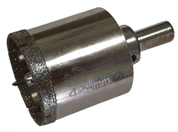 Коронка алмазная по керамике и кафелю с центрирующим сверлом 40мм 400040