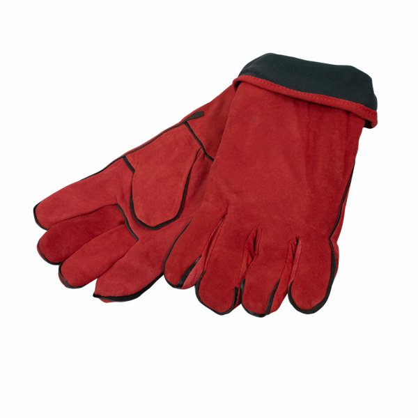 Краги спилковые красные (пр-во Foxweld)