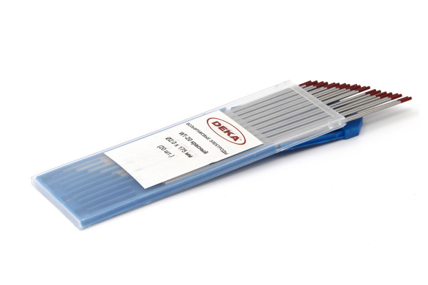 Вольфрамовый электрод DEKA WT-20 красный 2,0 мм (20 шт в уп.)