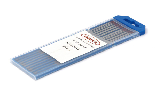 Вольфрамовый электрод DEKA WT-20 красный 1,6 мм (20 шт в уп.)