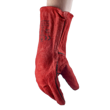 Краги сварщика спилковые красные